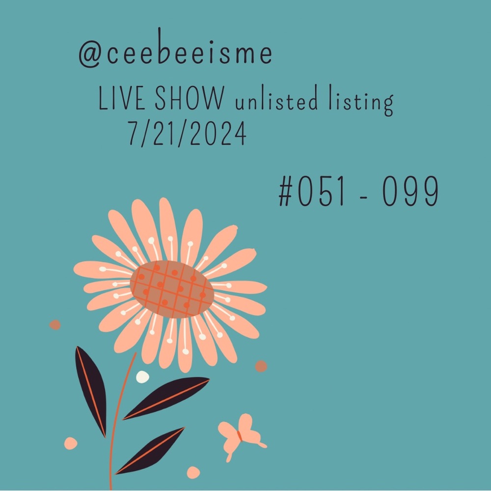 @ceebeeisme Live Show unlisted item #051-099